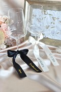 Personalized Wine Glass Ribbon, Vinyl Text, Custom Champagne Glass Ribbon, Satin Ribbon Name Tags, Drink Name Tags, Wedding Name Place Cards product logo