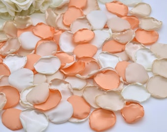 Peach Rose Petals, Champagne Petals, Ivory Petals Fall Wedding Decor Flower Girl Petals Peach Wedding Decor Table Decor Aisle Runner