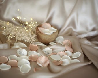 Personalized Dusty, Ivory Rose Petals Dusty Rose Wedding Decor Flower Girl Petals Boho Wedding Decor Aisle Runner Decor Bridal Shower Decor
