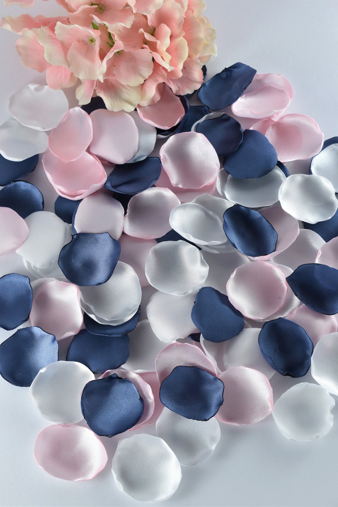Steel Blue Rose Petals, Blush Pink Rose Petals, White Rose Petals