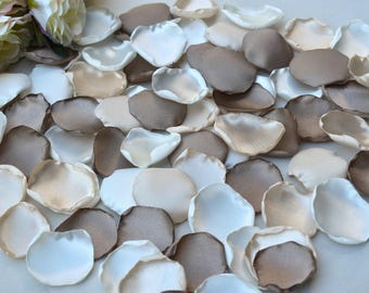 Taupe Rose Petals, Ivory, Champagne Rose Petals Taupe Wedding Decoration Flower Girl Petals Aisle Runner Decor Petal Toss Boho Wedding Decor