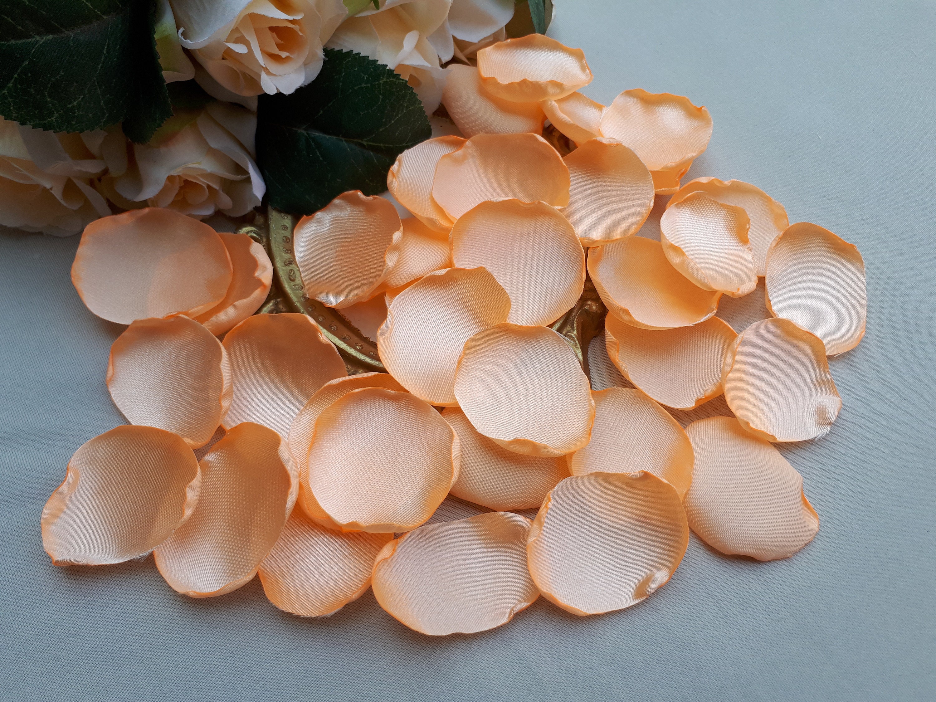 Apricot Rose Petals Peach Flower Petals Peach Fall Wedding Etsy