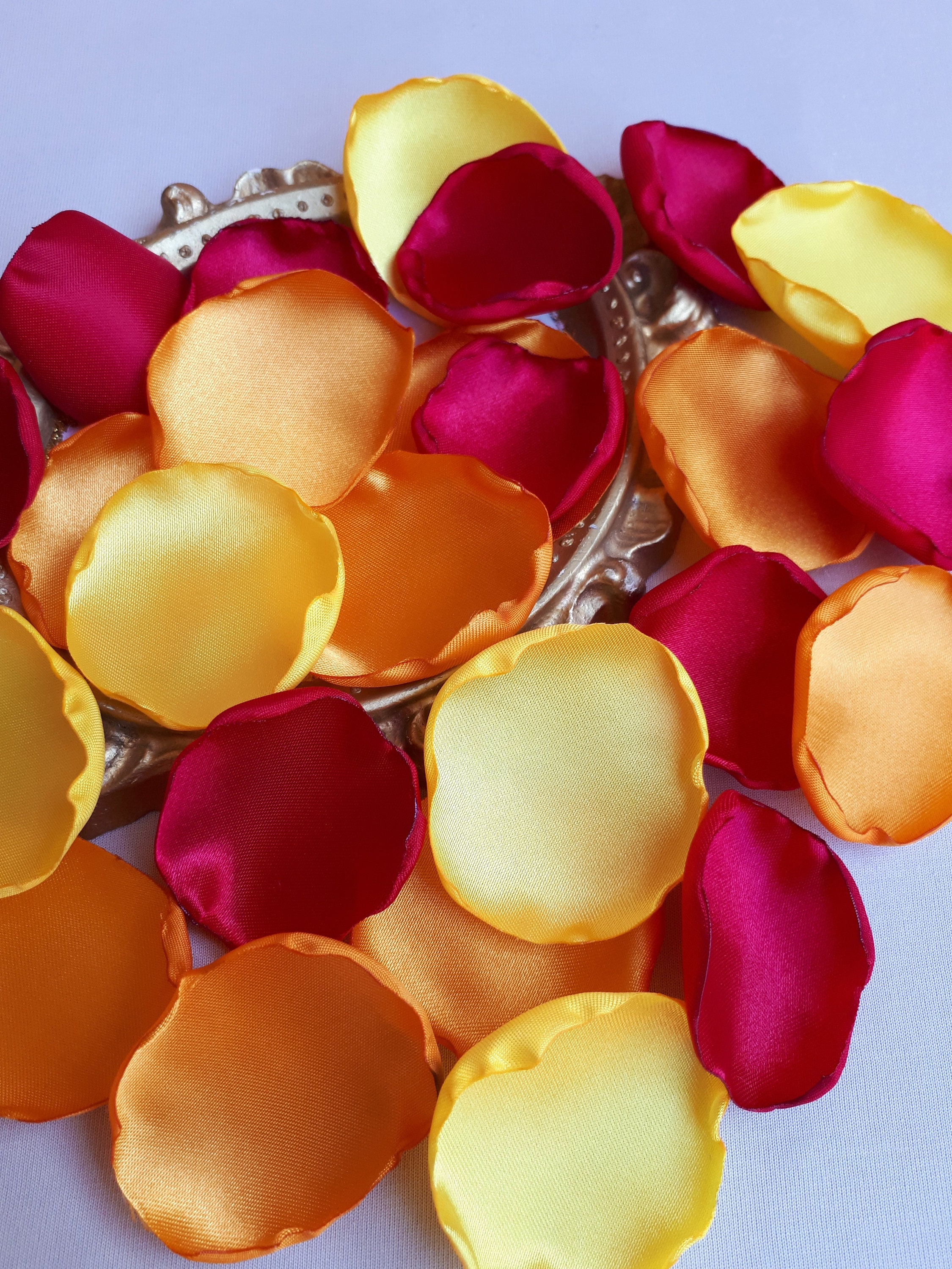 Red Rose Petals Yellow Rose Petals Orange Rose Petals Fall Etsy