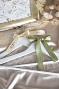 Wedding Personalized Printed Ribbon, Personalized Wedding Hanger Bows, Dress Name Tags, Custom Hanger Tags, Personalized Bridal Hanger product logo