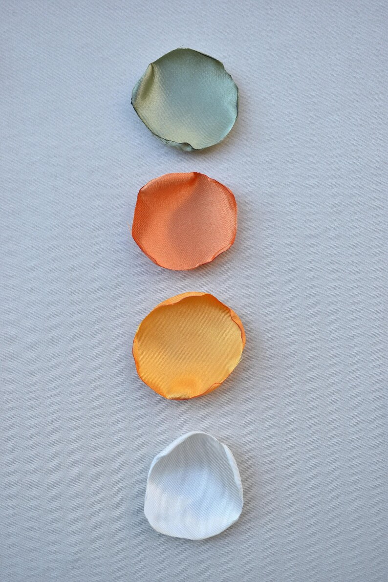 Sage Green Rose Petals, Ivory, Orange, Burnt Orange Rose Petals Fall Wedding Decor Flower Girl Petals Olive Green Decor Boho Wedding Decor image 6