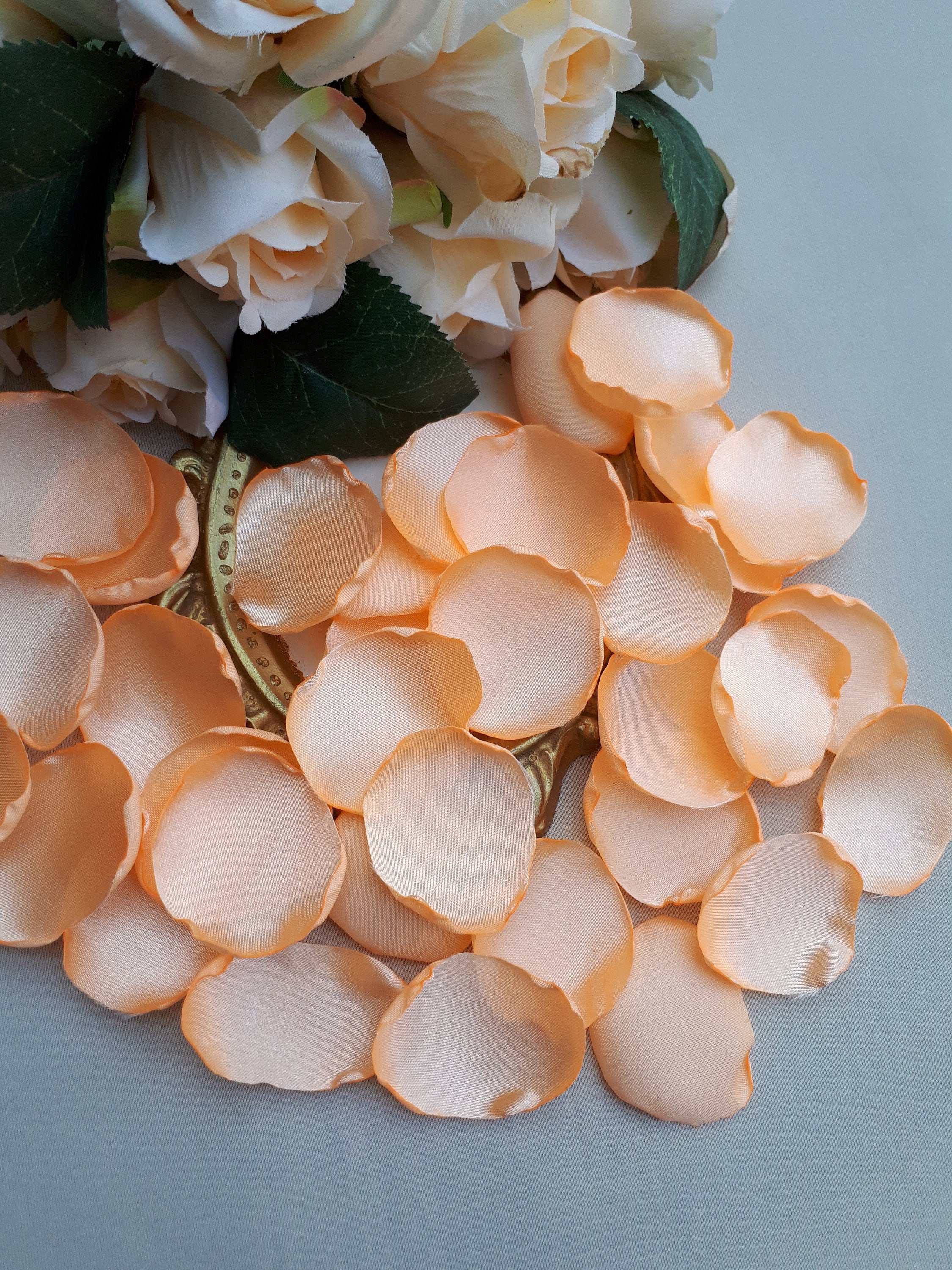 Apricot Rose Petals Peach Flower Petals Peach Fall Wedding Etsy