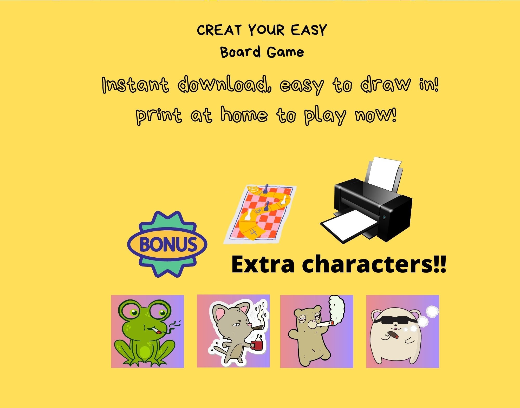 Make Your Own Board Game Printable - Etsy