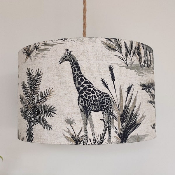 Abat-jour Safari | Abat-jour botanique | Abat-jour neutre| Lampe à poser | Lampadaire | Abat-jour pour plafond | Nature |Neutre |Animal | Afrique