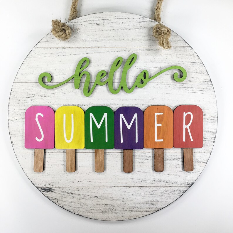 Download Hello Summer Popsicle Shiplap Sign Laser Cut files SVG and ...