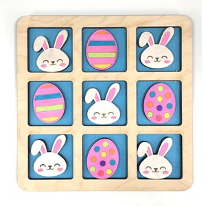 Tic Tac Toe Board SVG & PDF Laser Cut Files With Easter Pieces - Etsy