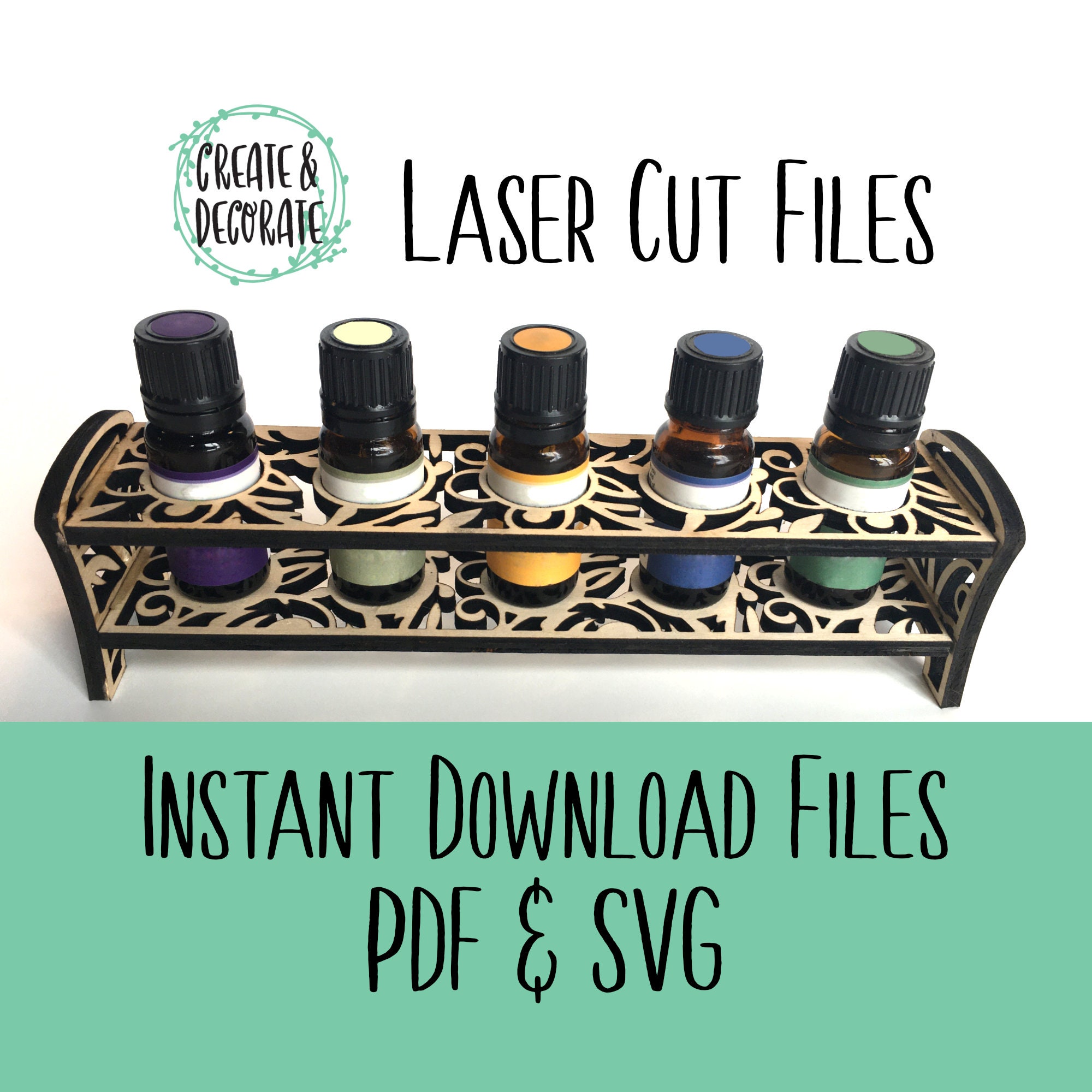Essential Oil Stand PDF and SVG Laser Cut File Instant Etsy