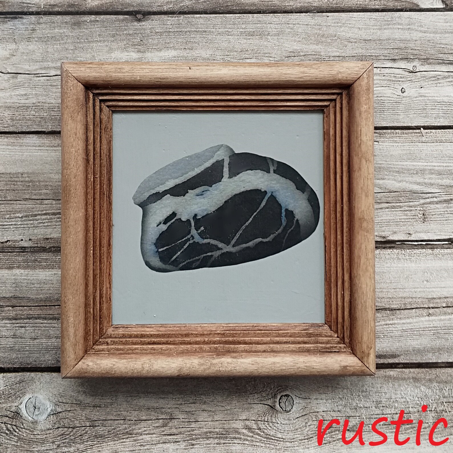 Framed Tile Framed Pebble Art Small Framed Art Ceramic Tile Etsy
