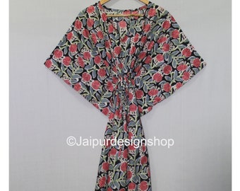 Baumwoll-Kaftan Blumen-Kaftan Plus Size Kleid Poncho Kleid Kaftan für Frau Geschenke für sie Baumwoll-Kaftan-Kleid-Partyabnutzung Kaftan