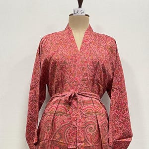Woman silk kimono, Vintage kimono, Boho kimono, Silk dressing gown, Christmas gift, Gifts for her
