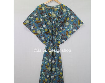 Blumen Kaftan Frau Kleidung Baumwolle Kaftan Mutterschaft Robe Plus Größe Sommer Kleid, Geschenk für sie, Kimono für Frau