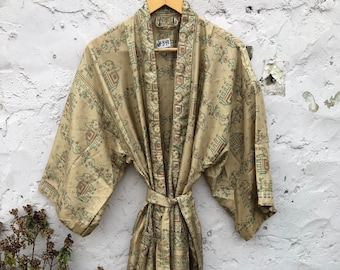 House Coat Robe, Silk Kimono, Soft And Comfortable Bathrobe, Dressing Gown, Beachwear, Silk Robe, Gifts For Her, Plus Size NK-340