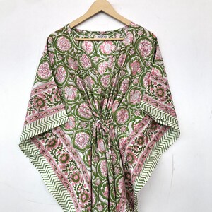 Cotton Kaftan Poncho Dress Floral Kaftan Cotton Caftan Dress Handblock Print Dress Kaftan For Woman Gifts For Her