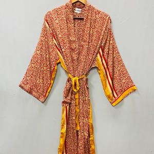 Vintage pure silk kimono | patchwork kimono robe | long silk kimono jacket | Japanese vintage robe | artisan boho kimono coat