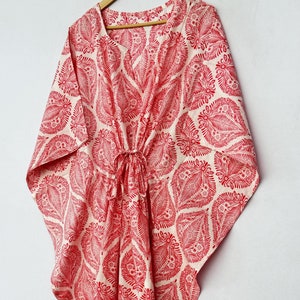 Cotton Kaftan, Block Print Dress, House Wear Caftan, Breathable Cotton Caftan dresses, Resort Wear, Indian Kaftan, Dress For To Be Moms