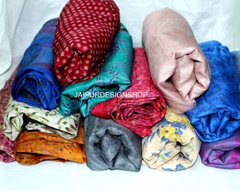 Wholesale Vintage Silk Saree Fabric, Indian Sari Craft Supply