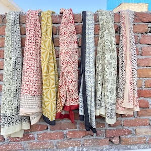 Beach Wrap Pareo, Hand Block Printed Cotton Sarong, Long Scarf, Large Sarong, Cover up, Soft Fabric Scarf, Fashion Shawl Beach Sarong