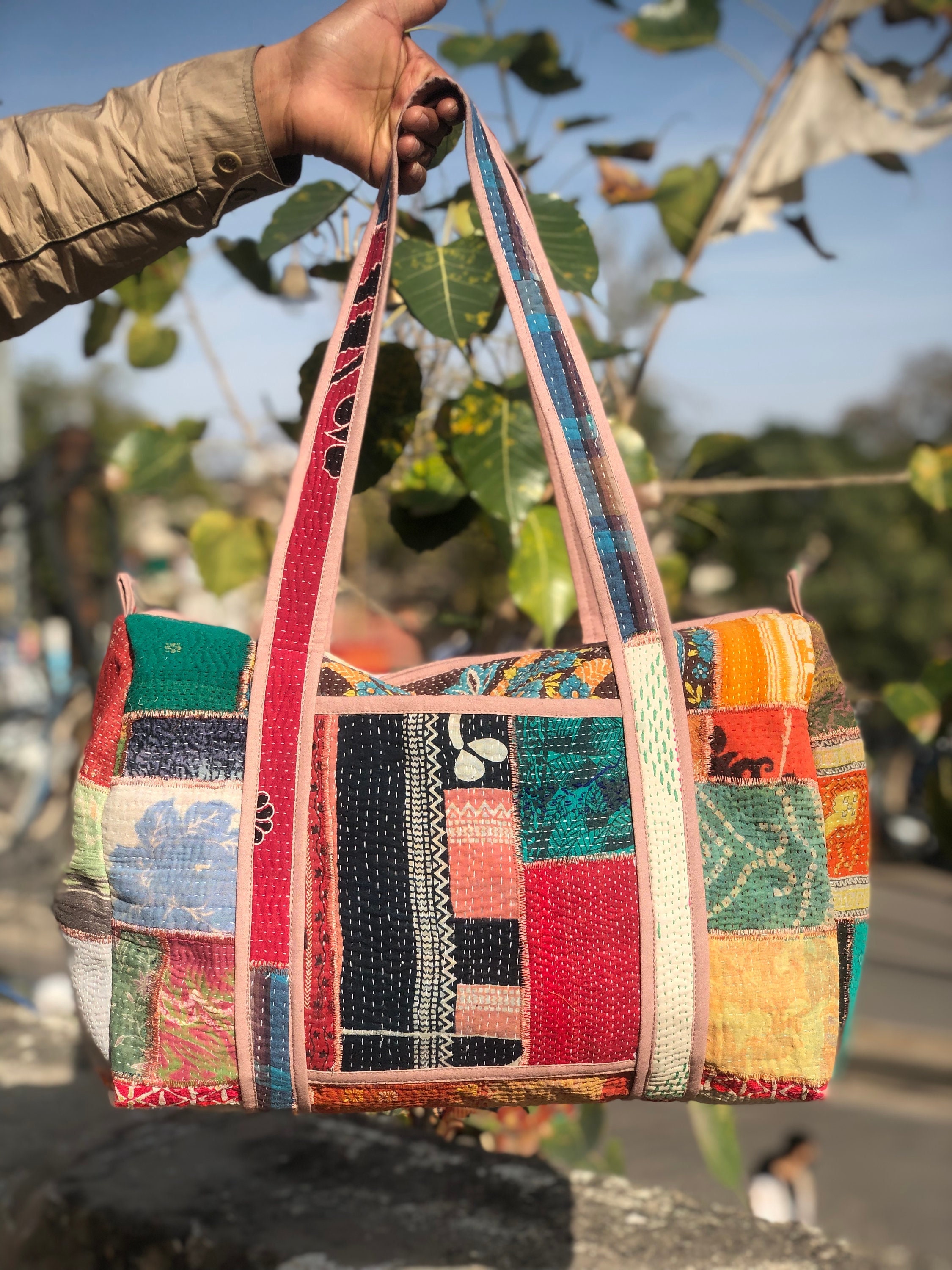 AMBUSH® PATCHWORK TOTE BAG Ambush Logo-Patchwork Cotton Tote Bag