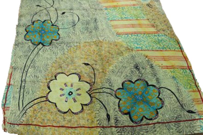 Recycled Fabric Sari Clothing Vh456 Indian Vintage Silk Crape Saree Ethnic Craft Dressmaking EXPRESS SHIPPING-Woman/'s Silk Sari Kimono