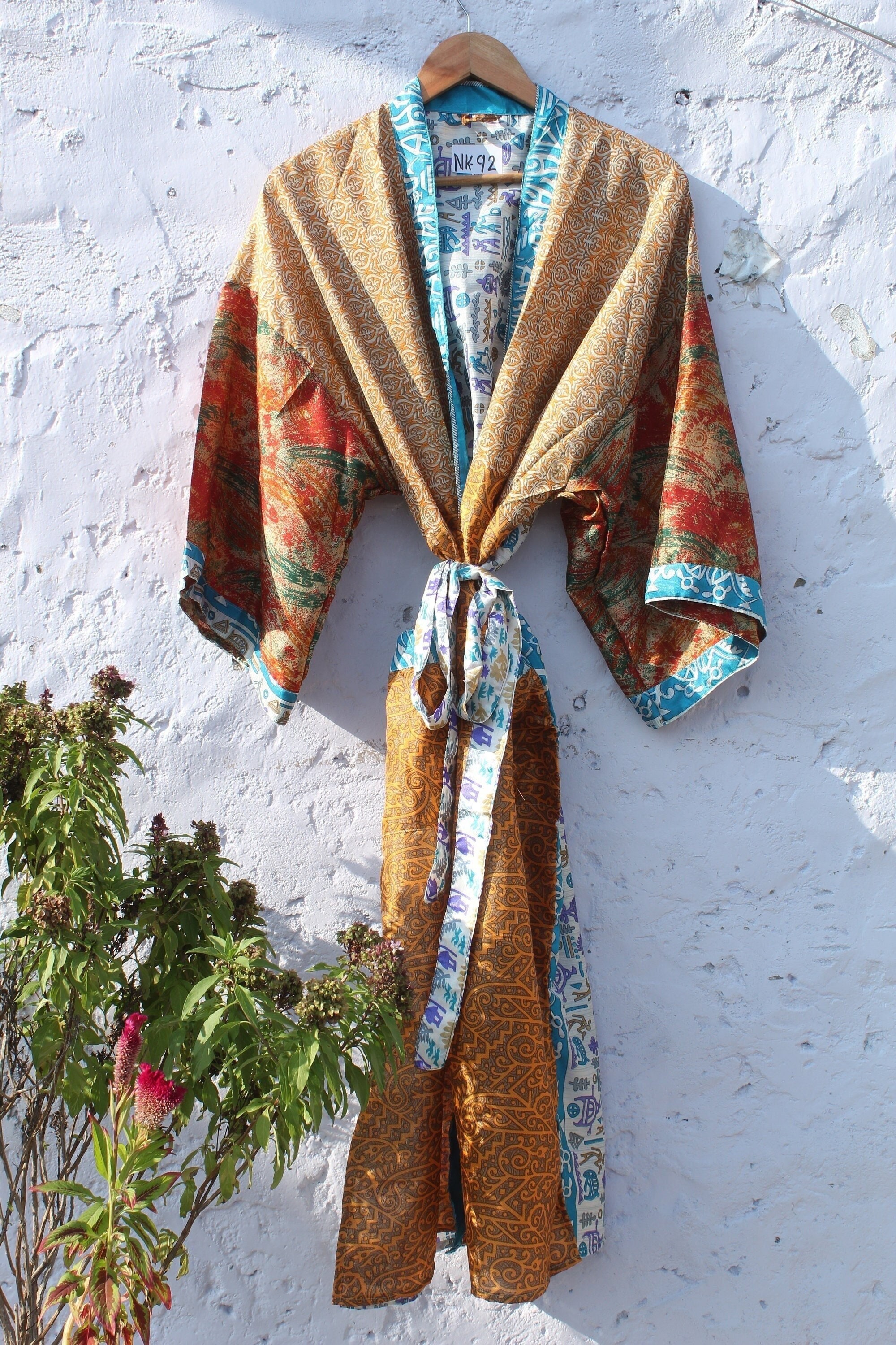 Silk Kimono, Bathrobe, Dressing Gown, Beachwear, Silk Kimono Robe, Gifts  for Her, Plus Size Kimono NK-92 -  Finland