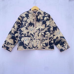 Indian Cotton Jacket, Quilted Cotton Jacket,Handmade Jacket, Jacket For Women, Boho Coat, Floral Jacket,Block Print Coat,