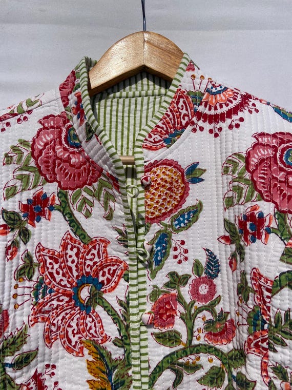 ameri vintage INDIA BLOCK PRINT JACKET ameri vintage INDIA