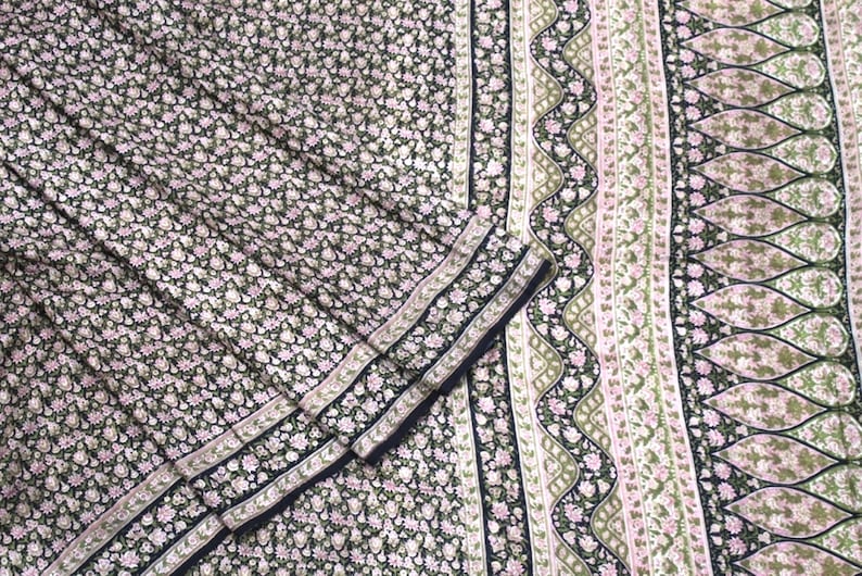 Ethnic Craft Dressmaking LD-13 Vintage Woman/'s Sari Kimono Vintage Recycled Sari Fabric EXPRESS SHIPPING-Indian Silk Saree Clothing