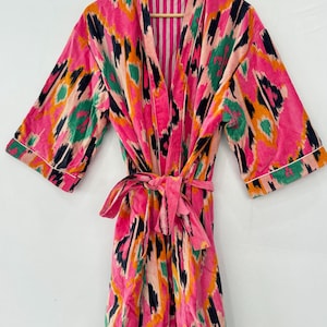 Handmade Pink Velvet Jacket, Velvet Printed Coat, Bohemian Street Wear Jacket, Winter Long Coat, Fall Winter Jacket, House Wear Robes