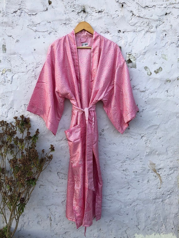 Silk Saree Kimono House Coat Robe Soft and Comfortable Bathrobe Silk Kimono Beachwear Gifts for Her Plus Size Dressing Gown NK 352 Etsy Canada