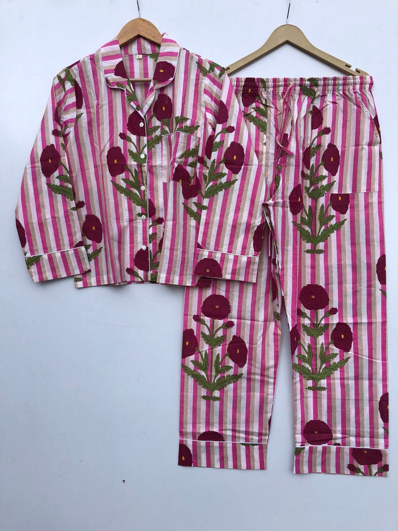 Floral Matching Bridesmaid Pajamas Set, Cotton Flower Girl Pj Set ...