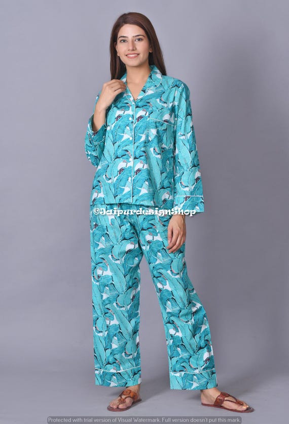 Pigiama indiano in puro cotone, pigiama in morbido cotone, camicie