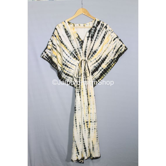 Rayon Caftan Indian Handmade Tie Dye Kaftan Ponch… - image 1