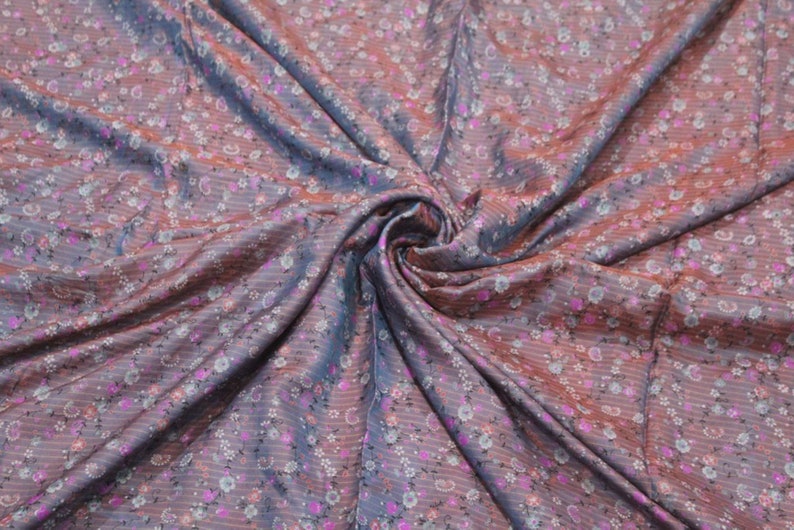 EXPRESS SHIPPING-Vintage Silk Saree Indian Ethnic Craft Dressmaking Recycled Fabric Woman/'s Vintage Clothing 5 Yard Fabric Vh406