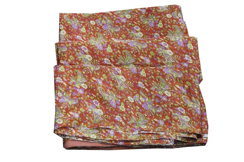 Dressmaking Vh444 Recycled Fabric Ethnic Craft Vintage Fabric Indian Silk Sari Clothing EXPRESS SHIPPING-Silk Saree