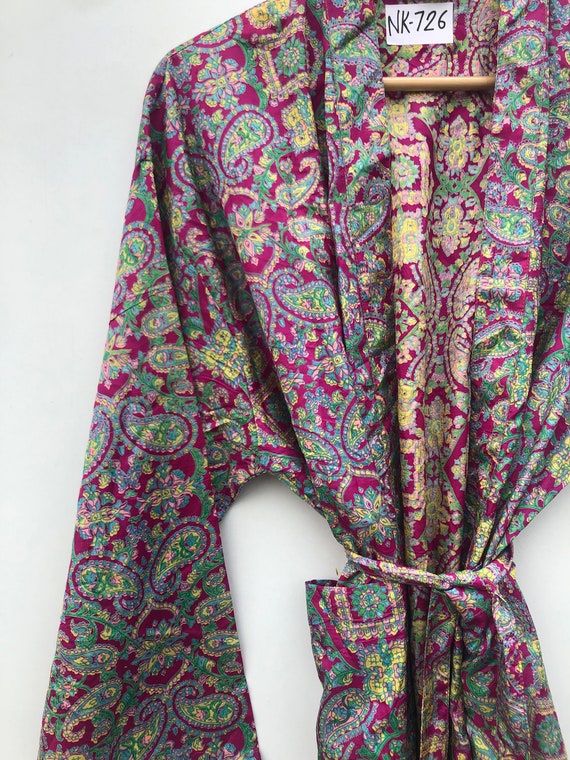 Silk Kimono Robe Dressing Gown Bathrobe Gifts For… - image 5