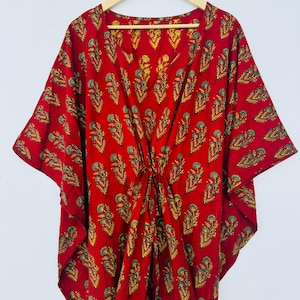 Cotton Caftan Ajrak Printed Kaftan Hand-block Printed Dress Caftan Cotton Kaftan Gifts For Her Kaftan For Woman Plus Size Dress