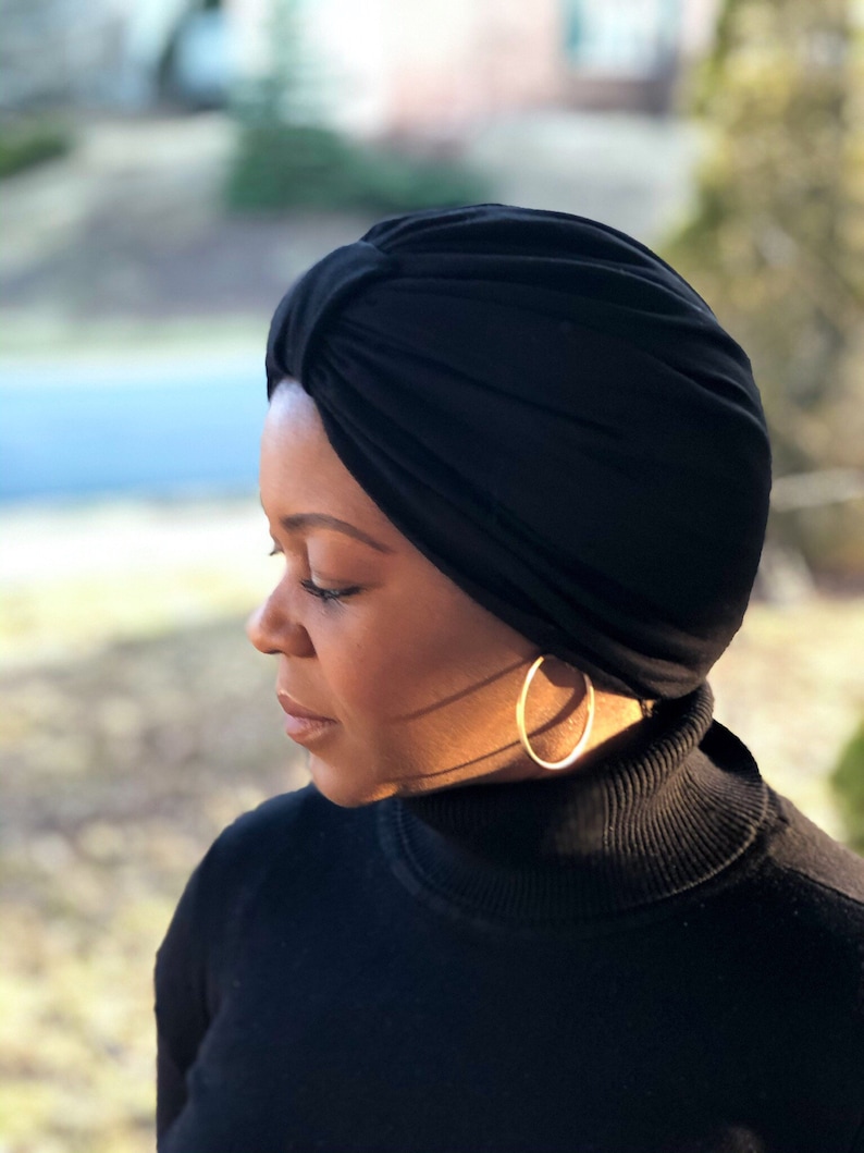 satin lined t shirt turban
