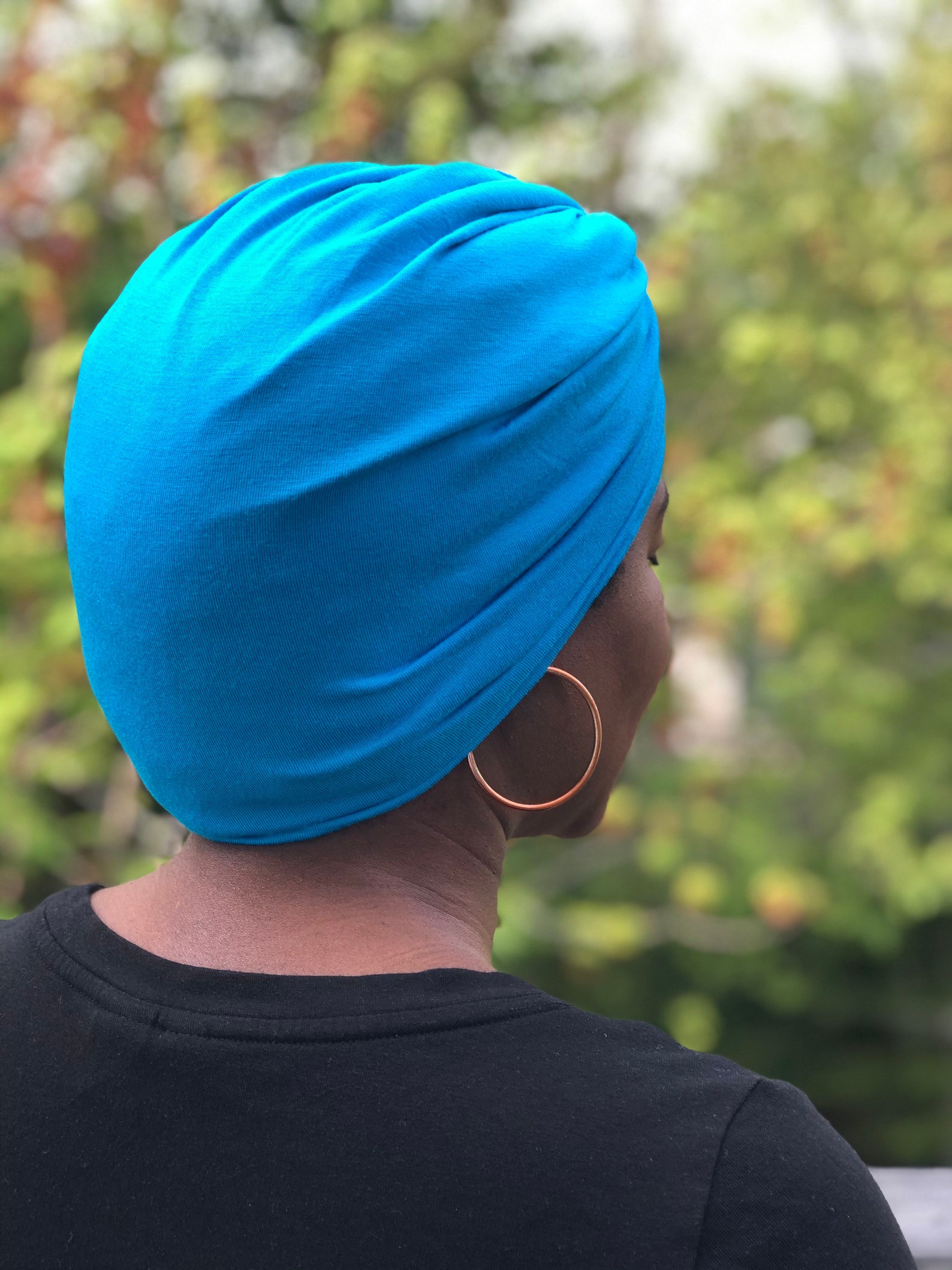 satin lined t shirt turban