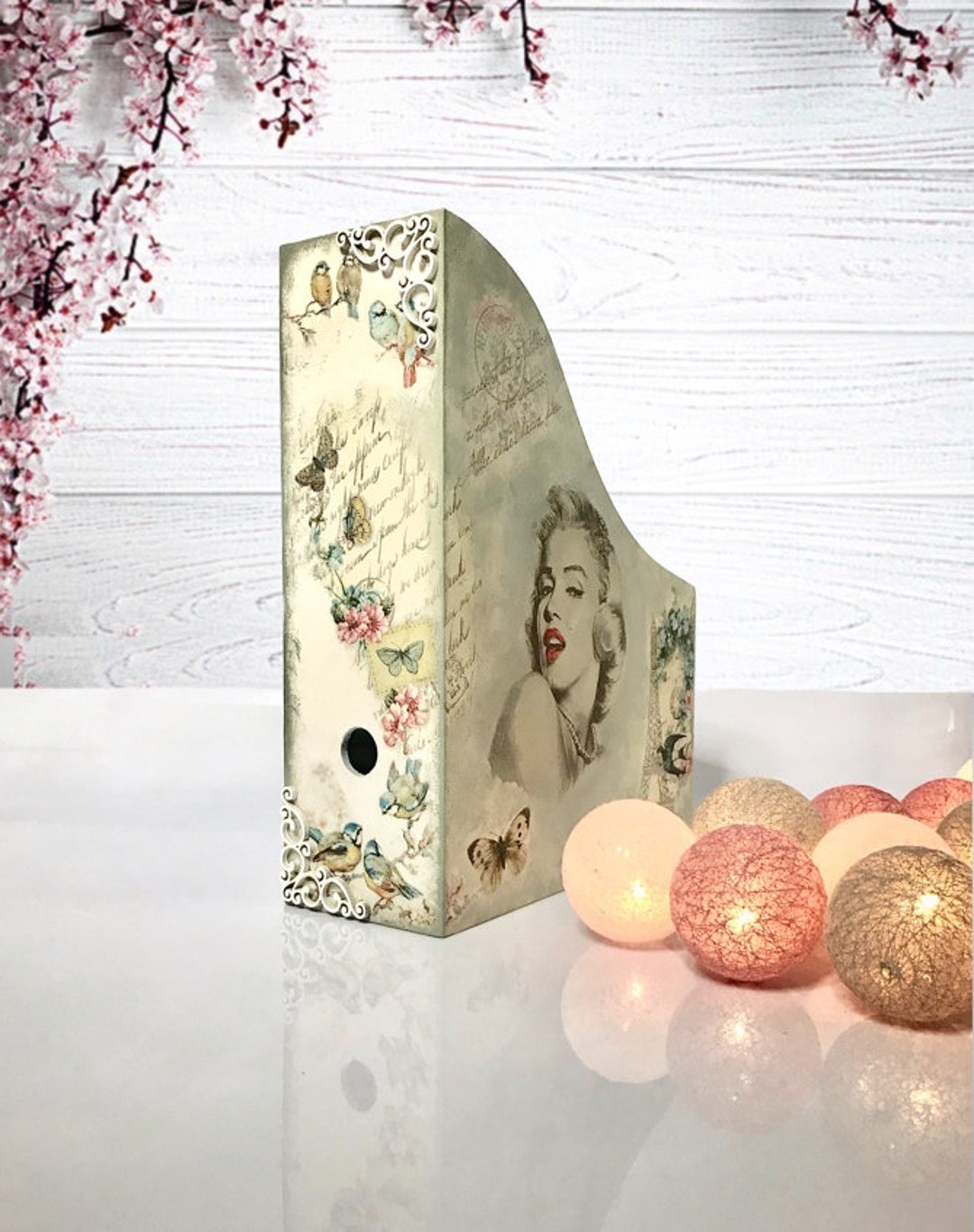 Wooden File Box Wooden File Holder Desk File Organizer File Etsy