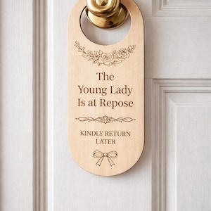 baby sleeping door hanger,do not disturb baby sign,nursery door knob hanger, regency floral nursery decor, cottagecore babyroom,new mom gift