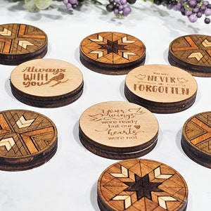 bereavement pocket token, celebration of life, sympathy pocket token, remembrance, funeral,wings were ready, always with you,never forgotten