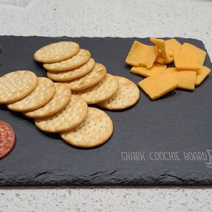 funny cheese board, shark coochie board, funny gift for foodie, charcuterie board, cheese board, Funny charcuterie, slate cheese board