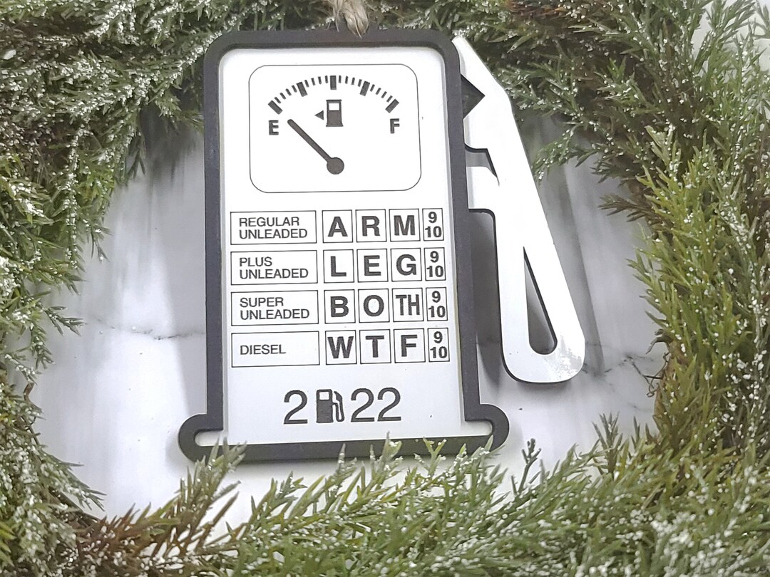2022 Gas Pump Ornament Christmas Gag Gift White Elephant Etsy