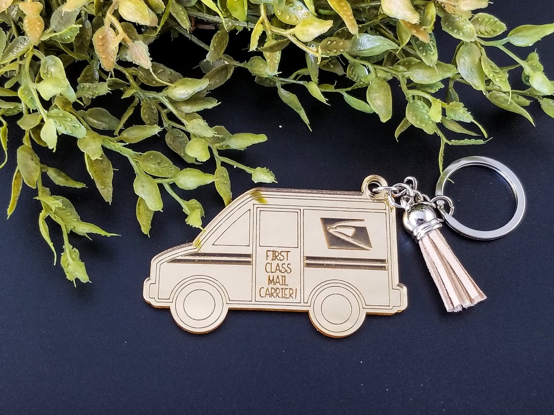 Mail carrier keychains Gift for mailman gift for mail lady Etsy