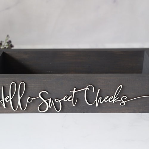 Hello Sweet Cheeks Toilet Box Toilet Tank Tray Bathroom Etsy