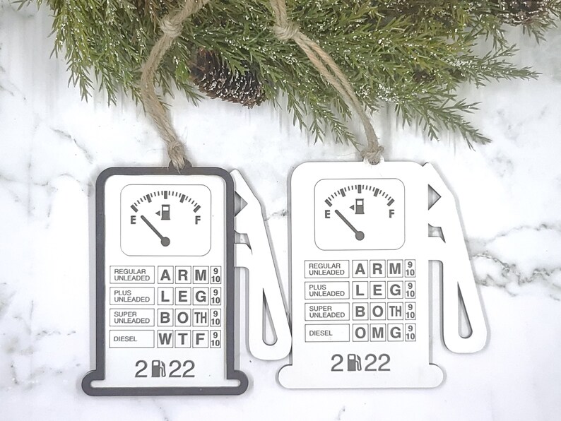 2022 Gas Pump Ornament Christmas Gag Gift White Elephant Etsy